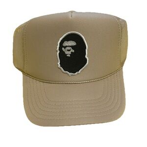 BAPE X OTTO Beige khaki VINTAGE TRUCKER HAT CAP NWOT UNISEX NEW